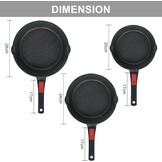 AIKENBBKK Pannenset, 5-delig, pan 20/24/28 cm met afneembare handgreep, anti-aanbaklaag, braadpannenset met deksel, geschikt voor alle warmtebronnen, ovenvast (zwart)