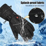 Verwarmde handschoenen voor mannen en vrouwen, winter-motorhandschoenen, 7,4 V, 3000 mAh, oplaadbare verwarmde handschoenen, 3 temperatuurniveaus, waterdichte warme handschoenen, verwarmde elektrische