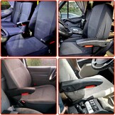 Autostoelarmsteun, compatibel met VW T4, T5, T6, F-iat Ducato, verstelbare armleuning, armsteun, instelbaar van 0-120 graden, 37 cm, verstelbaar, universele maat, handheld frame voor vrachtwagens en