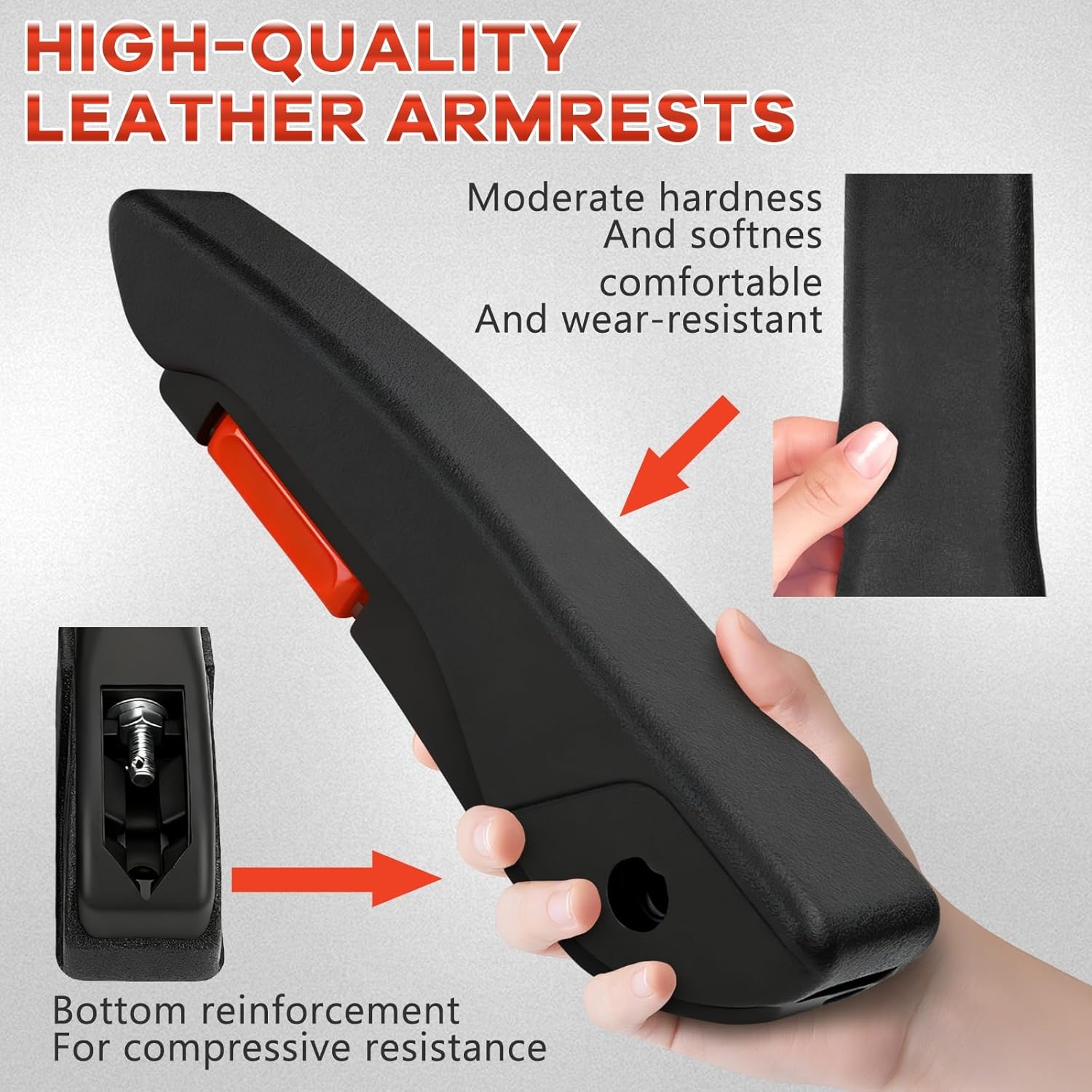 Autostoelarmsteun, compatibel met VW T4, T5, T6, F-iat Ducato, verstelbare armleuning, armsteun, instelbaar van 0-120 graden, 37 cm, verstelbaar, universele maat, handheld frame voor vrachtwagens en