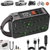 Elektrische luchtpomp, 150 psi draagbare fietspomp, accu met digitaal led-display, mini-compressor, auto-accessoires voor auto, fiets, motorfiets, ballen enz.