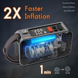 Elektrische luchtpomp, 150 psi draagbare fietspomp, accu met digitaal led-display, mini-compressor, auto-accessoires voor auto, fiets, motorfiets, ballen enz.