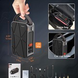 Elektrische luchtpomp, 150 psi draagbare fietspomp, accu met digitaal led-display, mini-compressor, auto-accessoires voor auto, fiets, motorfiets, ballen enz.