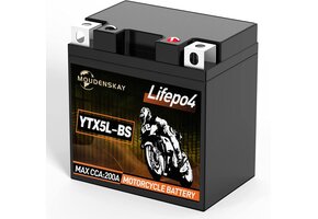 LiFePO4 Lithium Motoraccu YTX5L-BS - 12.8V 2Ah 200CCA | 36% Korting!