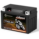Lithium Motorfietsaccu 12V Lithium Powersports Accu met BMS (YTX5L-BS 12.8V 2Ah 200CCA) LiFePO4 Motorfietsaccu Startaccu voor motorfietsen, ATV's, UTV's, waterscooters, enz. - Maat YTX5L-BS new