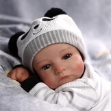 BABESIDE Reborn Jongenspoppen 20 Inch Aiden Realistische Babypop Levensechte Babypop Stoffen Lichaam Reborn Poppen Pasgeboren Echte Babypoppen Die Er Echt Uitzien Open Oog