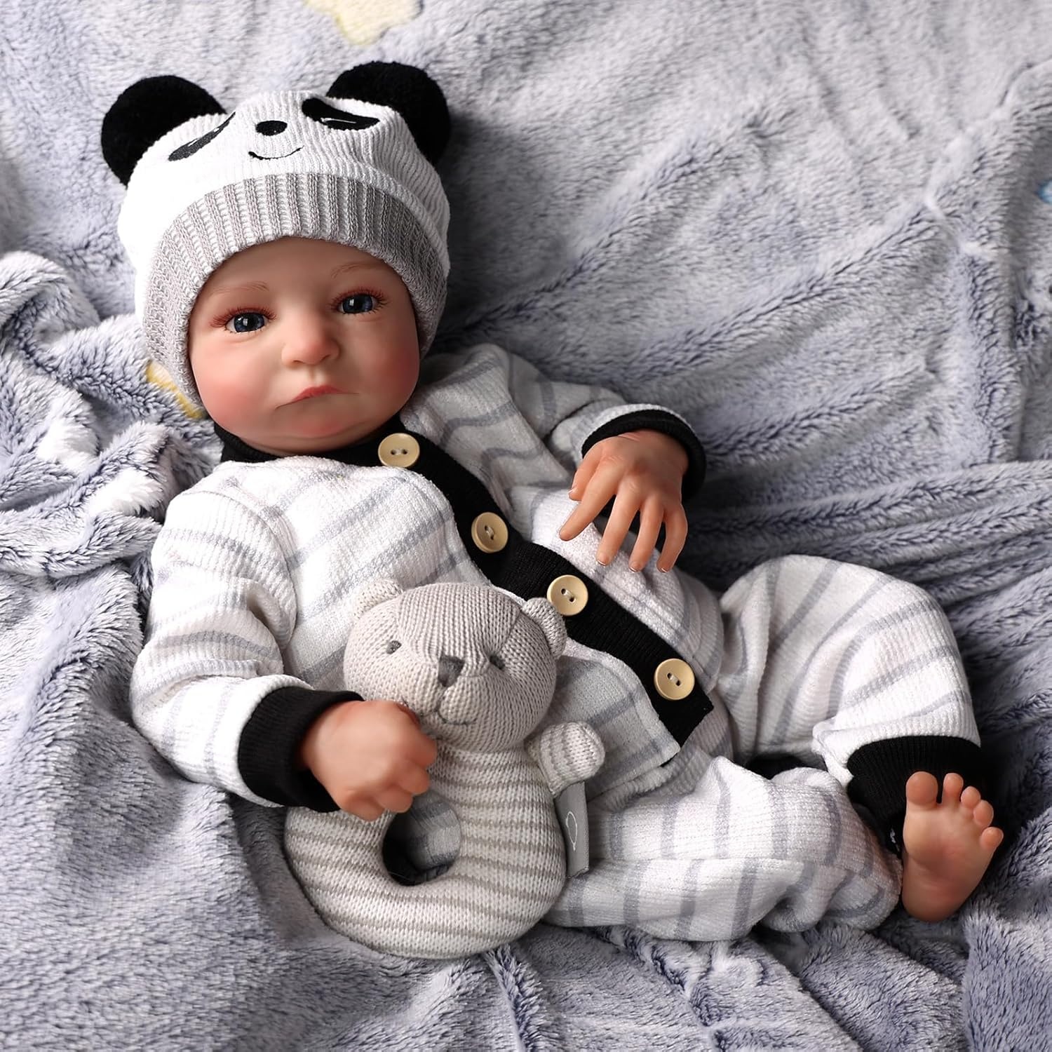 BABESIDE Reborn Jongenspoppen 20 Inch Aiden Realistische Babypop Levensechte Babypop Stoffen Lichaam Reborn Poppen Pasgeboren Echte Babypoppen Die Er Echt Uitzien Open Oog