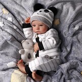 BABESIDE Reborn Jongenspoppen 20 Inch Aiden Realistische Babypop Levensechte Babypop Stoffen Lichaam Reborn Poppen Pasgeboren Echte Babypoppen Die Er Echt Uitzien Open Oog