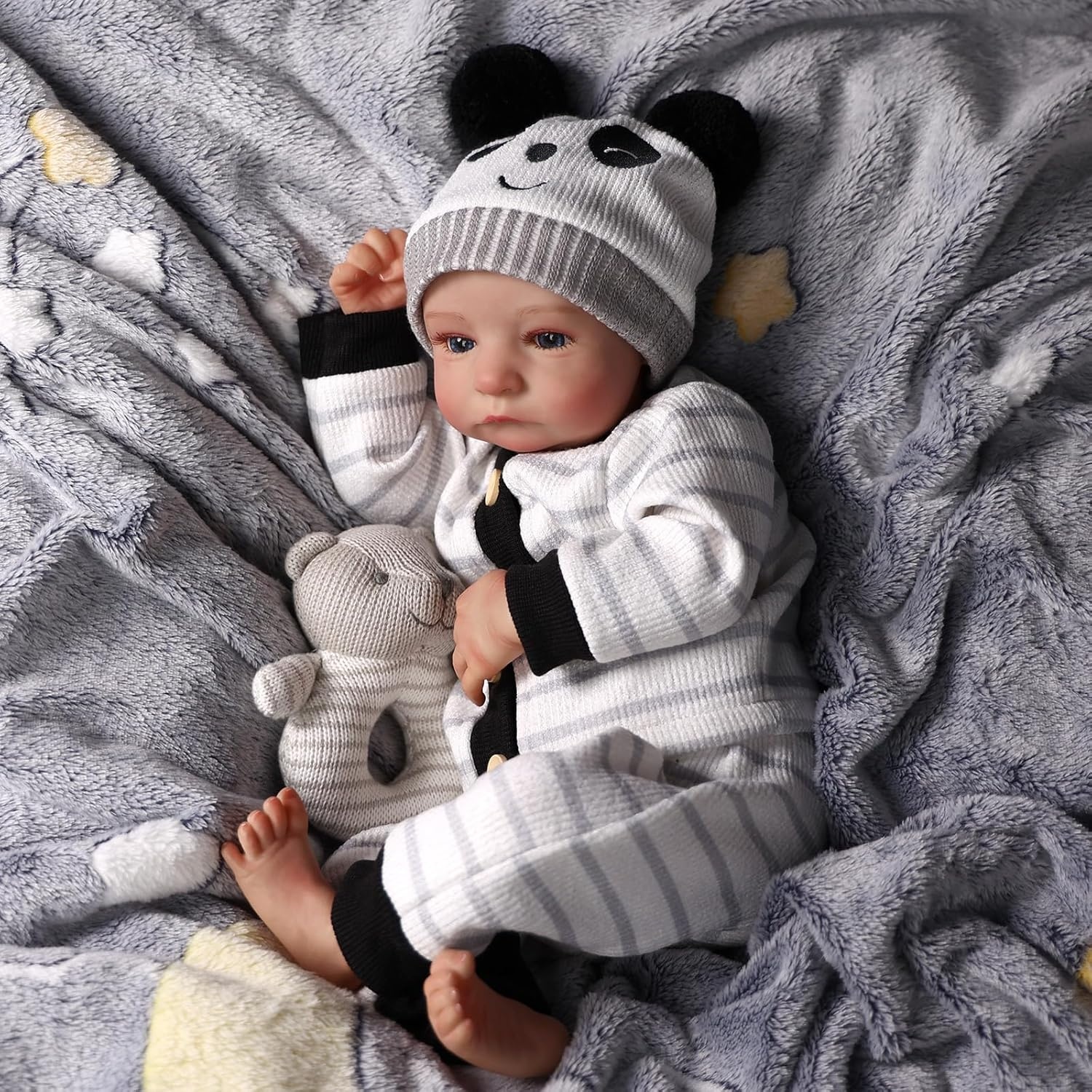 BABESIDE Reborn Jongenspoppen 20 Inch Aiden Realistische Babypop Levensechte Babypop Stoffen Lichaam Reborn Poppen Pasgeboren Echte Babypoppen Die Er Echt Uitzien Open Oog