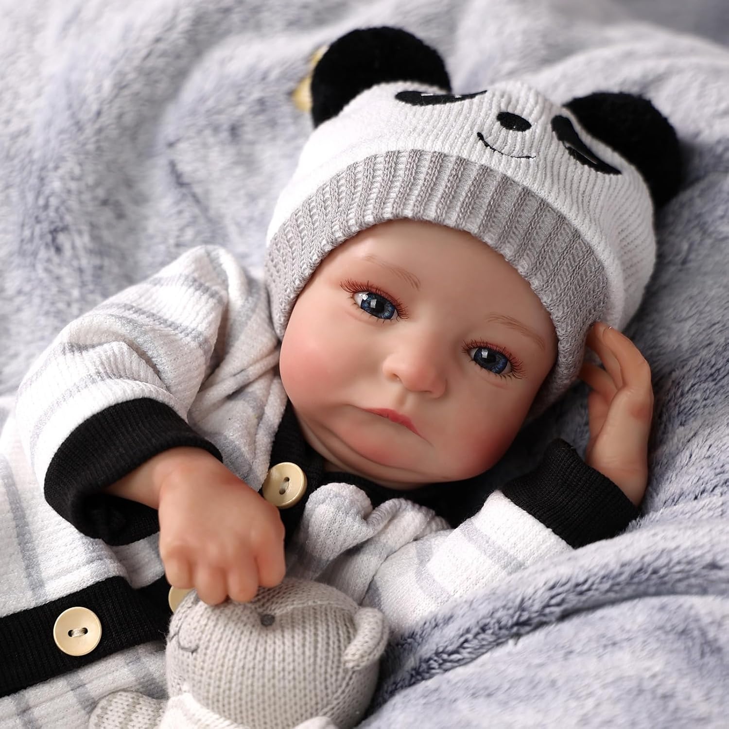 BABESIDE Reborn Jongenspoppen 20 Inch Aiden Realistische Babypop Levensechte Babypop Stoffen Lichaam Reborn Poppen Pasgeboren Echte Babypoppen Die Er Echt Uitzien Open Oog