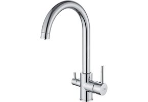 3-Weg Keukenkraan Osmosefilter Messing Chroom 40% Korting