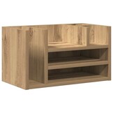 vidaXL Bureau Organizer Zwart eiken 44.5 x 24 x 25 cm Bewerkt hout