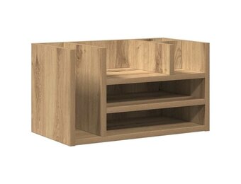 vidaXL Bureau Organizer Zwart eiken 44.5 x 24 x 25 cm Bewerkt hout