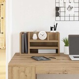 vidaXL Bureau Organizer Zwart eiken 44.5 x 24 x 25 cm Bewerkt hout
