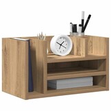 vidaXL Bureau Organizer Zwart eiken 44.5 x 24 x 25 cm Bewerkt hout