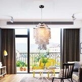 Newrays moderne Scandinavische witte natuurlijke schelp hangende hanglamp voor thuis slaapkamer woonkamer restaurant
