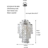 Newrays moderne Scandinavische witte natuurlijke schelp hangende hanglamp voor thuis slaapkamer woonkamer restaurant