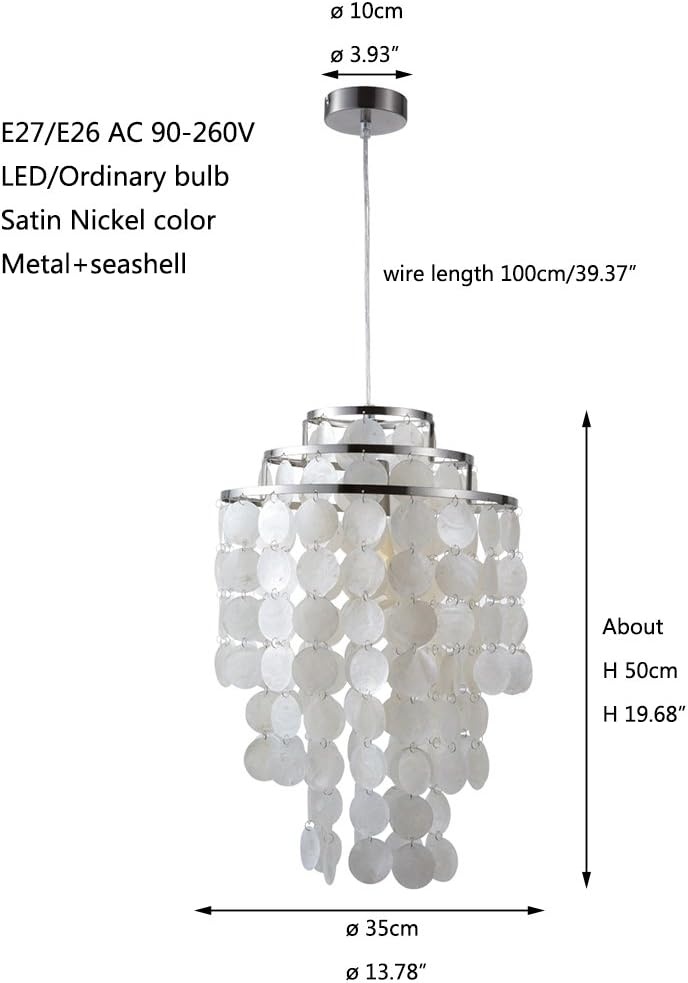 Newrays moderne Scandinavische witte natuurlijke schelp hangende hanglamp voor thuis slaapkamer woonkamer restaurant