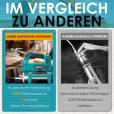 Anancyi Accu-vetpers voor Mak-ita 18 V accu, 12000 psi-druk, elektrische vetpers met 30 cm 90 cm hogedrukslang, perfect voor vrachtwagens, boerderijen, bouw en doe-het-zelf (zonder accu)