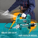 Anancyi Accu-vetpers voor Mak-ita 18 V accu, 12000 psi-druk, elektrische vetpers met 30 cm 90 cm hogedrukslang, perfect voor vrachtwagens, boerderijen, bouw en doe-het-zelf (zonder accu)