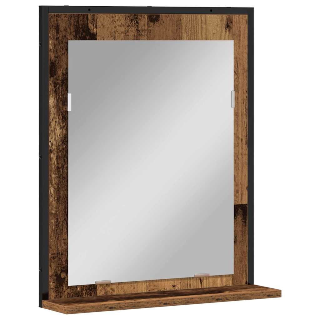 Badkamer Spiegel Oud Hout 50x12x60 cm - 47% Korting!