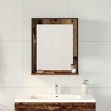 Badkamer Spiegel Oud Hout 50x12x60 cm - 47% Korting!