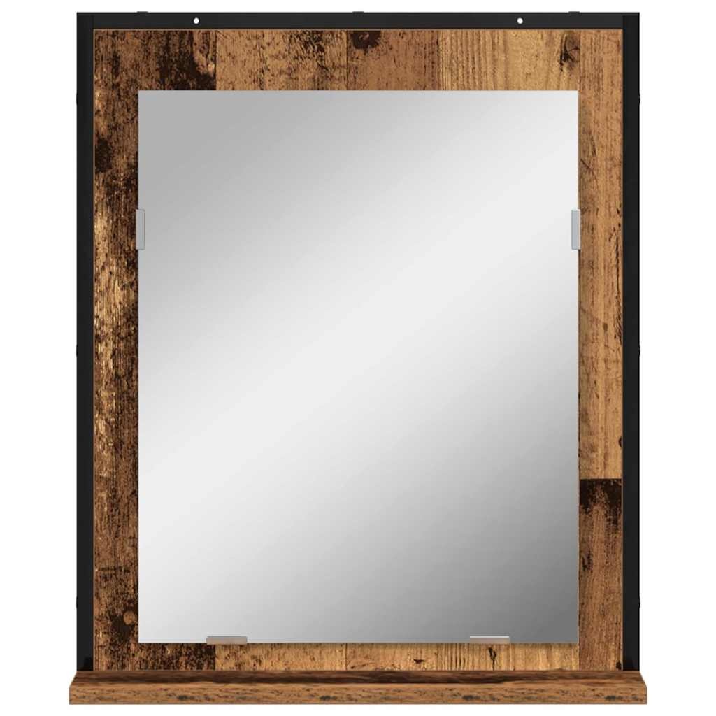 Badkamer Spiegel Oud Hout 50x12x60 cm - 47% Korting!