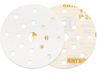 RHYNOGRIP PLUS LINE D 185 mm schuurschijven klittenband P360 17 gaten - schuurschijven 185 klittenband - 50 stuks schuurpapier Wabrasive - Geschikt voor de excentrische schuurmachine - bestand tegen