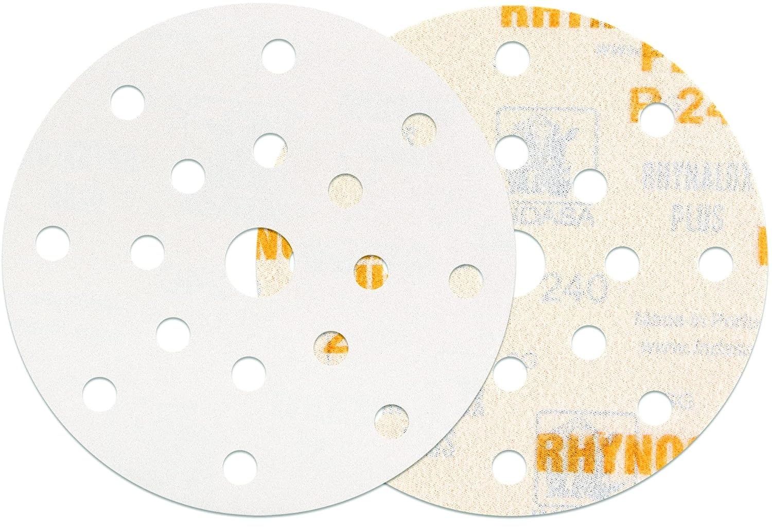 RHYNOGRIP PLUS LINE D 185 mm schuurschijven klittenband P360 17 gaten - schuurschijven 185 klittenband - 50 stuks schuurpapier Wabrasive - Geschikt voor de excentrische schuurmachine - bestand tegen