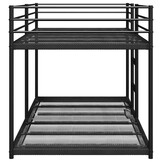 vidaXL Stapelbed zonder matras 100x200 cm staal zwart