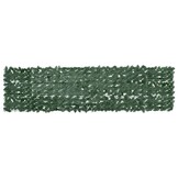 vidaXL Balkonscherm met donkergroene bladeren 300x75 cm