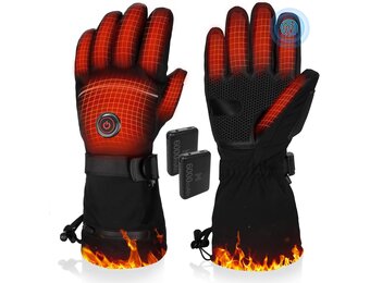 Verwarmde Handschoenen Zwart Maat XL, 5V 6000mAh Oplaadbaar