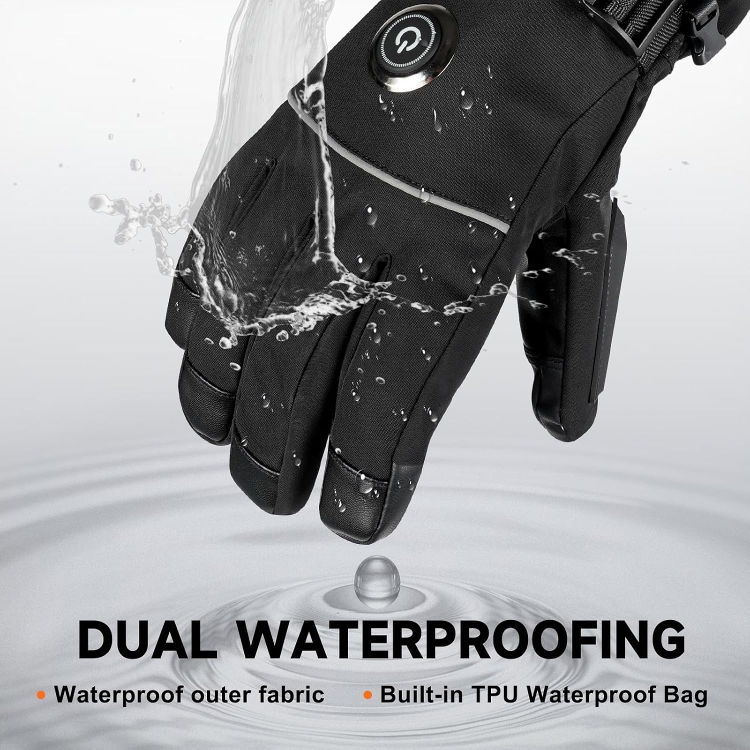 Verwarmde Handschoenen Zwart Maat XL, 5V 6000mAh Oplaadbaar