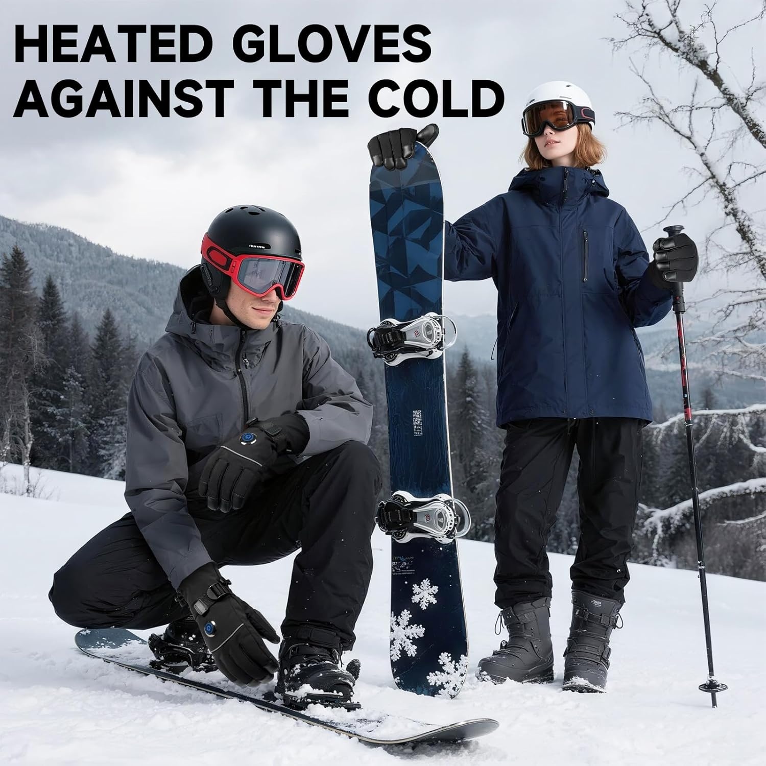 Verwarmde Handschoenen Zwart Maat XL, 5V 6000mAh Oplaadbaar