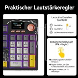 AJAZZ AK35I V3 Wired Mechanical Gaming Keyboard, 104 Toetsen met Multimedia Toetsen en Knoppen|5 Layer Pad|OEM Specification (Zwart Grijs, Met Scherm)