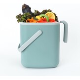 Blue Ginkgo Compostbak voor in de keuken (5 l/1,32 gallon) - filtervrij, geurdicht aanrecht voedselafvalemmer met handgrepen (Made in Korea, Green)