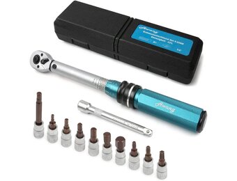 Awang 1/4" Verstelbare momentsleutel 5-25 Nm met ratel, 72 tanden