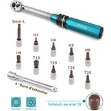 Awang 1/4" Verstelbare momentsleutel 5-25 Nm met ratel, 72 tanden