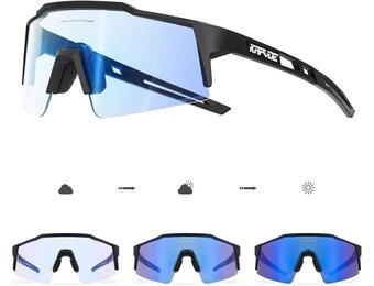 KAPVOE Fotocromische Fietsbril Heren Dames MTB Mountainbike Helder K9023