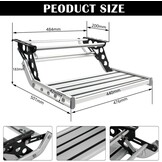 Trapladder voor camper, handmatig inklapbaar, van aluminiumlegering, enkele stap, uittrekbaar, 50,1 x 47,6 x 18,3 cm, antislip telescopisch pedaal voor camper, aanhanger, caravans