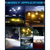 CO LIGHT Set van 2 Motor Mistlampen 20.000 Lumen Amber Geel Wit Tweekleurig Extra Koplamp Offroad Werklamp met Bedrading