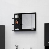 vidaXL Badkamerspiegel 60x10,5x45 cm bewerkt hout zwart