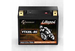 Lithium LiFePO4 Motoraccu 12.8V 9Ah 700CCA YTX20L-BS met BMS - 58% Korting!