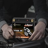 Lithium Motorfietsaccu 12V Lithium Powersports Accu met BMS (YTX20L-BS 12.8V 700CCA+) LiFePO4 Motorfiets Startaccu voor motorfietsen, ATV's, UTV's, waterscooters, enz. - Maat YTX20L-BS new