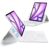 ESR Ascend Keyboard Case met Trackpad voor iPad Air 13 Inch 2024, Verwijderbaar Verlicht Toetsenbord, Wit