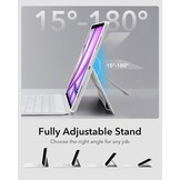 ESR Ascend Keyboard Case met Trackpad voor iPad Air 13 Inch 2024, Verwijderbaar Verlicht Toetsenbord, Wit