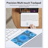 ESR Ascend Keyboard Case met Trackpad voor iPad Air 13 Inch 2024, Verwijderbaar Verlicht Toetsenbord, Wit