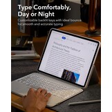 ESR Ascend Keyboard Case met Trackpad voor iPad Air 13 Inch 2024, Verwijderbaar Verlicht Toetsenbord, Wit
