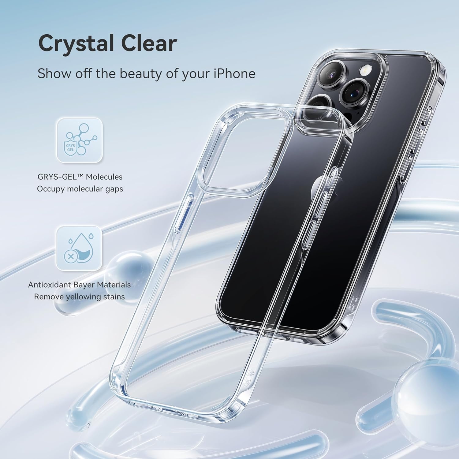 Transparant iPhone 13 Pro Hoesje | Militaire Valbescherming | Anti-Vergeling