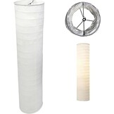 Witte Cilindrische Papieren Lampenkap 94 cm Hoog - Ersatz Lampenscherm